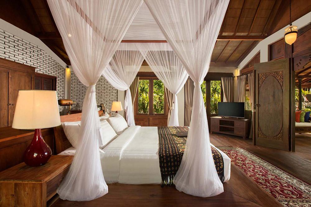 Schlafzimmer, Plataran Komodo Resort, Flores, Indonesien Inselhopping