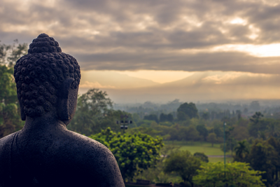 Tempelanlage Borobudur: Blick von oben