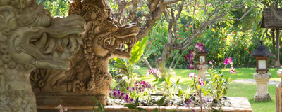 Rundreise Indonesien, Brunnen, Matahari Beach Resort, Pemuteran, Bali, Indonesien