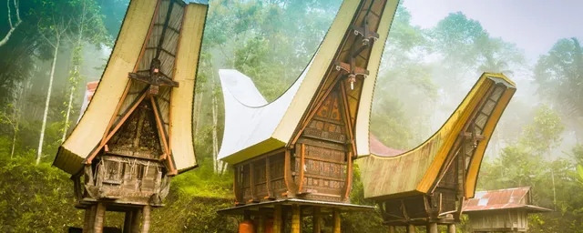 Bambushaus, Sulawesi, Toraja, Indonesien Reise