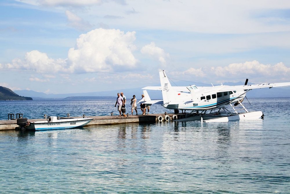 Wasserflugzeug, Amanwana, Moyo, Indonesien Reise