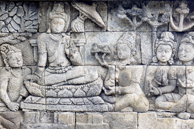 Relief am Borobudur