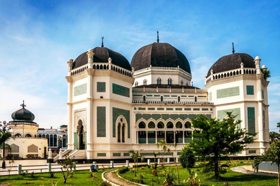 Sumatra Rundreise, Große Moschee, Medan, Indonesien