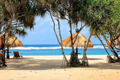 Strand von Nusa Dua, Bali, Indonesien, Familienreise Bali