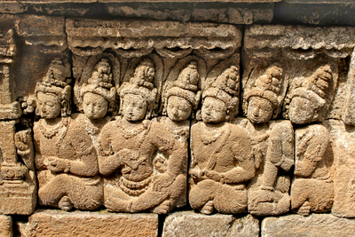 Indonesien/Java: Relief am Borobodur